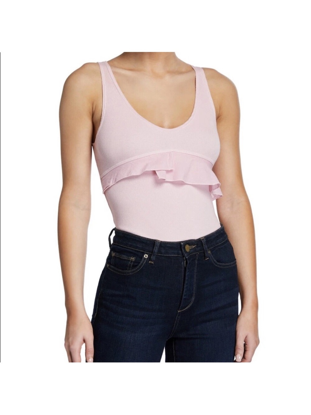 Neiman Marcus Good Luck Tee Counting Kelly ribbed Pink Bodysuit $90